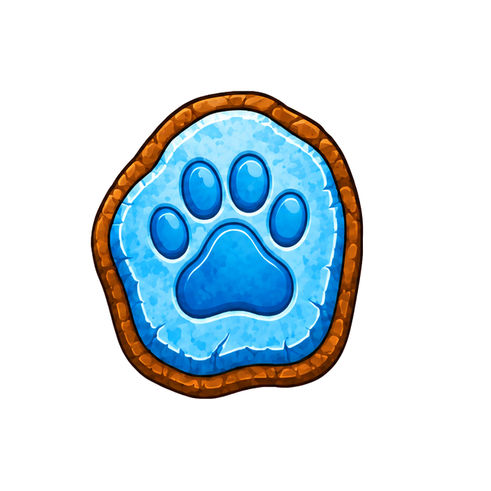 Blue paw-print Adventure Space